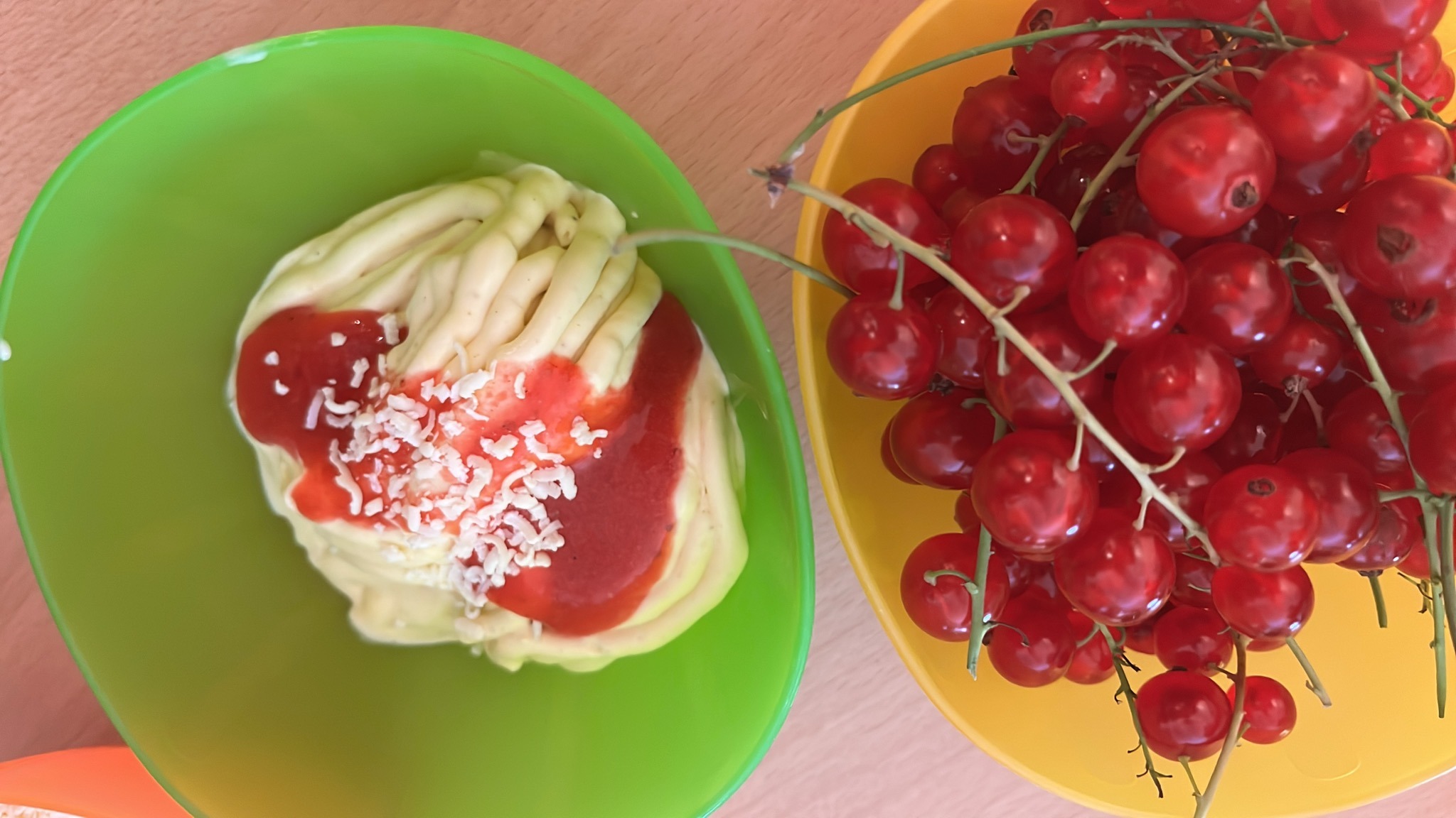 Selbstgemachtes Spaghettieis